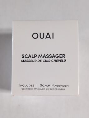 OUAI Peach Silicone Scalp Massager Brush